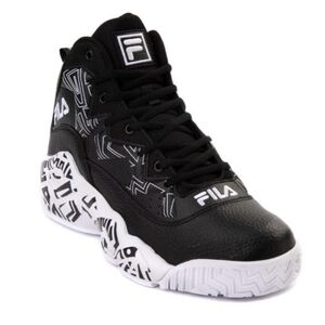Fila Black and White High-Top Sneakers